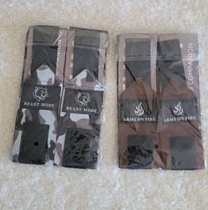 Brand New 2 pairs TECSEUM 18" Brown Wrist Wraps